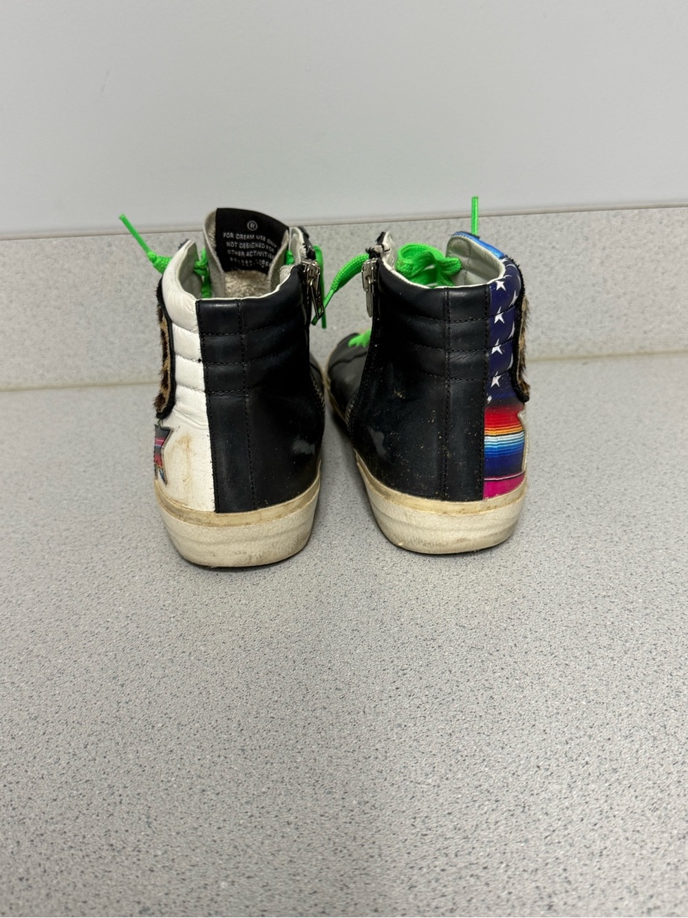 Golden Goose GGDB Slide High Top Sneakers Leopard Serape EU 38 US 8 - Picture 3 of 7
